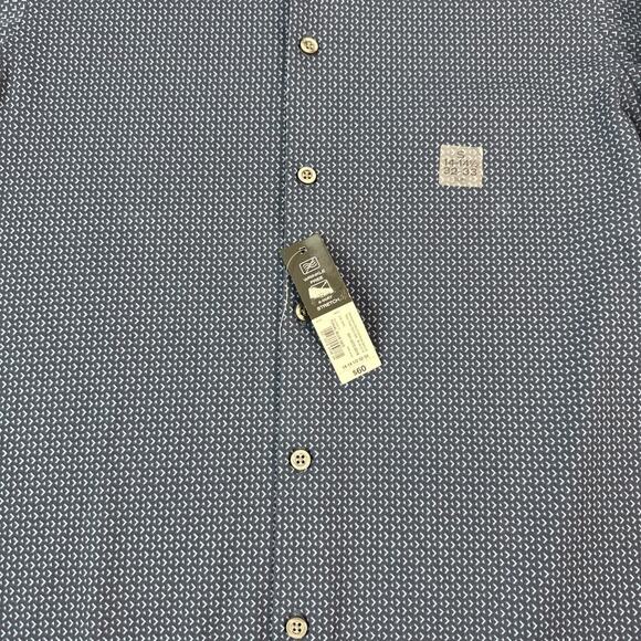 J. Ferrar Slim Fit Blue Long Sleeve Button-Up Shirt Small Sleeve 100% Cotton New - Picture 3 of 9